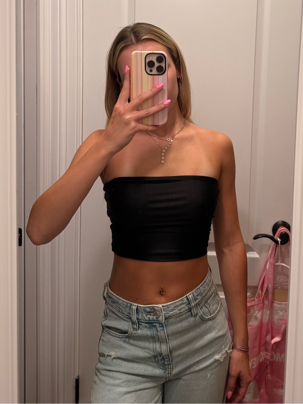 Altar’d State Black Strapless Bandeau Tube Top